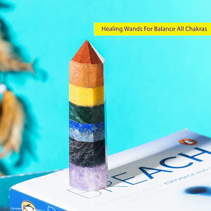 Healing Crystals and Stone Wand Tower for Yoga & Spiritual Practice