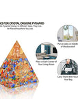 7 Chakra Mix Crystal Orgonite Pyramid for Spiritual Healing
