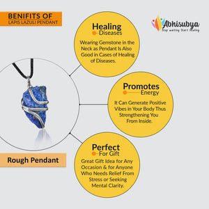 Lapis Lazuli Crystal Jewelry Chakra Stone Raw Rough Pendant Necklace Gifts