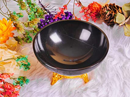 Elegant Home Decor: Black Tourmaline Stone Decorative Bowl