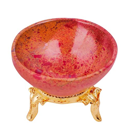 Red Jasper Crystal Bowl - Chakra Stone & Decorative Piece