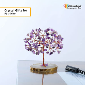 Amethyst Slice Base Crystal Tree of Life for Healing & Meditation