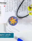 Lapis Lazuli Crystal Jewelry Chakra Stone Orgonite Pendant Necklace Gifts
