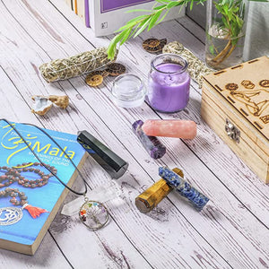 Seven Chakra Crystal Stone Wand Set for Healing 7 Meditation set of 6