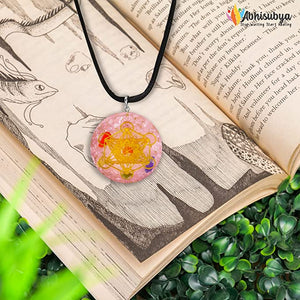 Rose Quartz Metatron Sacred Geometry Orgone Pendant