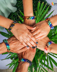 Natural 7 Chakra Stones Gemstone Bracelet Chakra Jewelry for Meditation