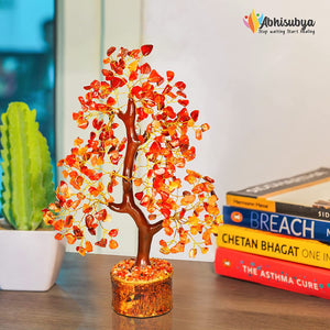 Carnelian Healing Crystal Tree for Positivity Meditation Home Decor