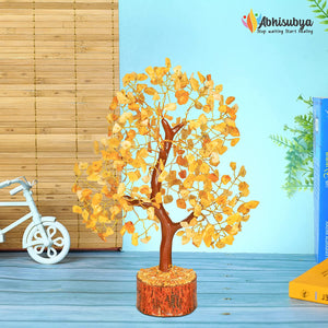 Yellow Aventurine Crystal Tree of Life for Healing & Home Office Decoration