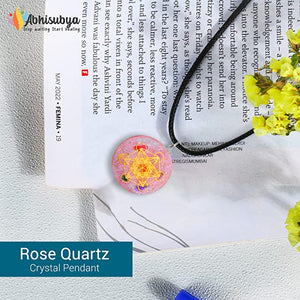 Rose Quartz Metatron Sacred Geometry Orgone Pendant