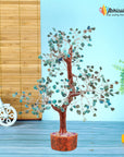 Turquoise Crystal Tree for Healing Chakra Balancing and Decor