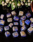 Lapis Lazuli Crystal Rune Set for Healing & Meditation