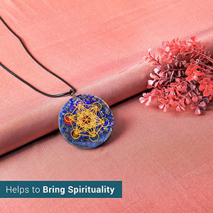 Lapis Lazuli Crystal Jewelry Chakra Stone Orgonite Pendant Necklace Gifts