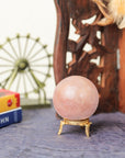 Rose Quartz Sphere Fortune Teller Crystal Orb Glass Ball With Stand