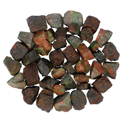 1Lb Rough Unakite - Bulk Rough Stones For Tumbling - Large Rough Crystals - Raw Crystals Set